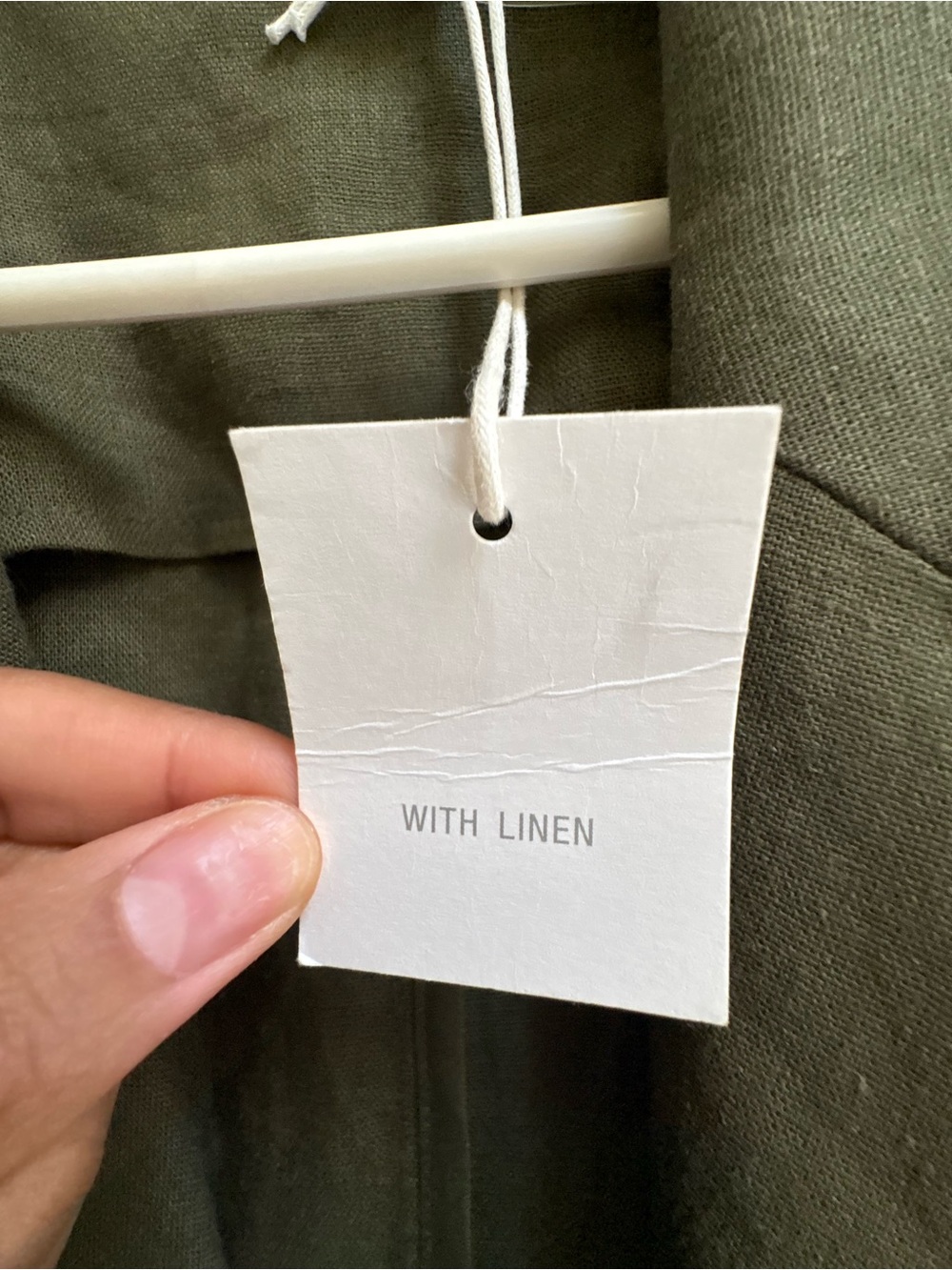 Zara NWT Olive Linen-Blend Blazer - Picture 3 of 3